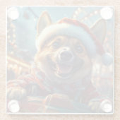 Belgisch Malinois Dog Roller Untersetzer Weihnacht (Rückseite)