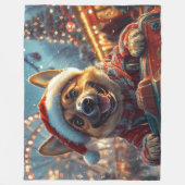 Belgisch Malinois Dog Roller Untersetzer Weihnacht Fleecedecke (Vorderseite)