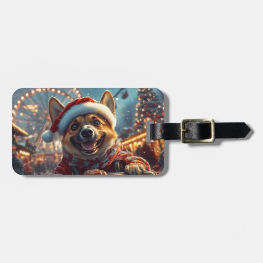 Belgisch Malinois Dog Roller Untersetzer Weihnacht Gepäckanhänger (Vorderseite horizontal)