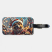 Belgisch Malinois Dog Roller Untersetzer Weihnacht Gepäckanhänger (Rückseite horizontal)