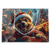 Belgisch Malinois Dog Roller Untersetzer Weihnacht Große Geschenktüte (Vorderseite)