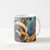 Belgisch Malinois Dog Roller Untersetzer Weihnacht Kaffeetasse (VorderseiteRechts)