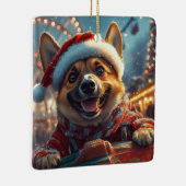 Belgisch Malinois Dog Roller Untersetzer Weihnacht Keramikornament (Rechts)