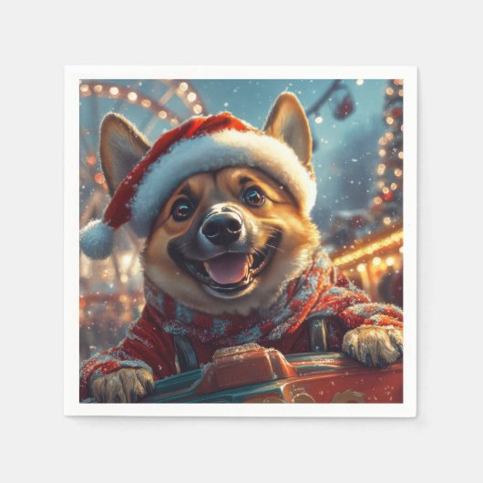 Belgisch Malinois Dog Roller Untersetzer Weihnacht Serviette (Vorderseite)