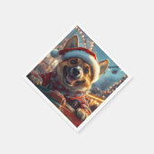 Belgisch Malinois Dog Roller Untersetzer Weihnacht Serviette (Ecke)