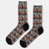 Belgisch Malinois Dog Roller Untersetzer Weihnacht Socken (Linkes Detail)