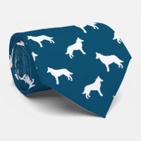 Belgisch Malinois Dog Silhouetten Muster Blau
