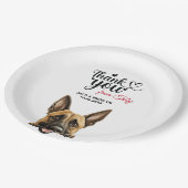 Belgisch Malinois Dog Wedding Cocktail Pappteller (Schrägansicht)