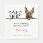 Belgisch Malinois Dog Wedding Cocktail Serviette (Vorderseite)