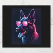 Belgisch Malinois Dogs Belgischer Malinois-T - Shi Schaumweinetikett (Einzelnes Label)