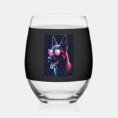 Belgisch Malinois Dogs Belgischer Malinois-T - Shi Weinglas Ohne Stiel (Vorderseite)