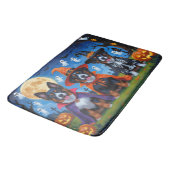 Belgisch Malinois Dogs Pumpkin Halloween Funny Badematte (Schrägansicht)