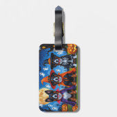 Belgisch Malinois Dogs Pumpkin Halloween Funny Gepäckanhänger (Rückseite vertikal)