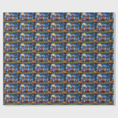 Belgisch Malinois Dogs Pumpkin Halloween Funny Geschenkpapier (Flach)