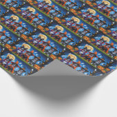 Belgisch Malinois Dogs Pumpkin Halloween Funny Geschenkpapier (Ecke)