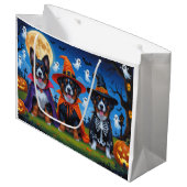 Belgisch Malinois Dogs Pumpkin Halloween Funny Große Geschenktüte (Vorderseite Schrägansicht)