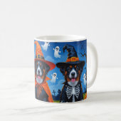 Belgisch Malinois Dogs Pumpkin Halloween Funny Kaffeetasse (VorderseiteRechts)