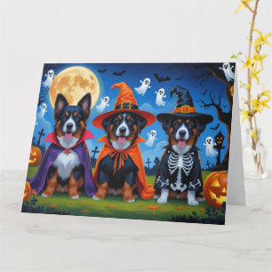Belgisch Malinois Dogs Pumpkin Halloween Funny Karte