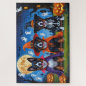 Belgisch Malinois Dogs Pumpkin Halloween Funny Puzzle (Vertikal)