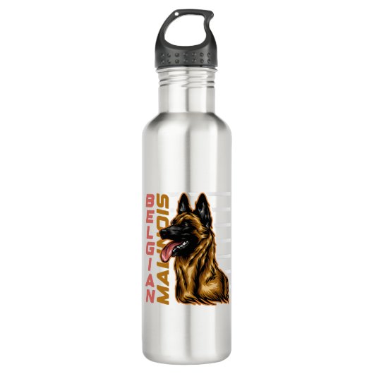 Belgisch Malinois Edelstahlflasche (Vorderseite)