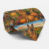 Belgisch Malinois Fall Pumpking Harvesting Krawatte (Gerollt)