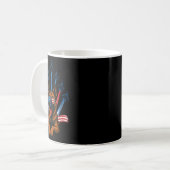 Belgisch Malinois Fighter Jet Flugzeug Patriotic D Kaffeetasse (Vorderseite Links)