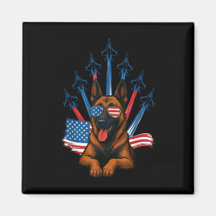 Belgisch Malinois Fighter Jet Flugzeug Patriotic D Magnet