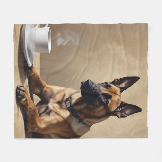 Belgisch Malinois Fleecedecke (Vorderseite (Horizontal))