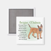 Belgisch Malinois Geschenke Magnet (Vorderseite/Rückseite)