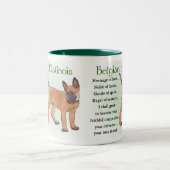 Belgisch Malinois Geschenke Zweifarbige Tasse (Mittel)