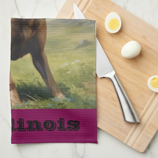 Belgisch Malinois Geschirrtuch (Viertel Falte)