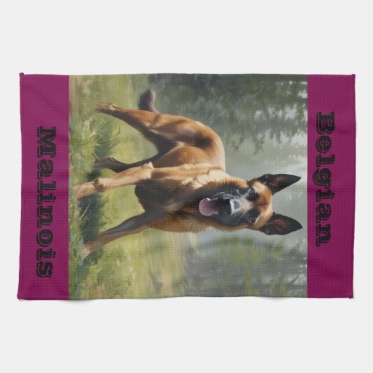 Belgisch Malinois Geschirrtuch (Horizontal)