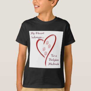 Belgisch Malinois Heart Belongs T-Shirt
