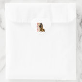Belgisch Malinois Herz-Aufkleber (Tasche)