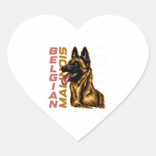 Belgisch Malinois Herz-Aufkleber