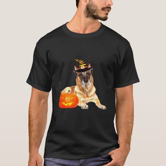 Belgisch Malinois Hexenhutenhutenkostüm T-Shirt (Vorderseite)