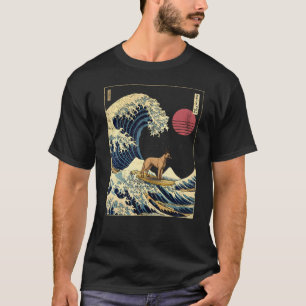 Belgisch Malinois Japanisch Kanagawa Wave Funny Su T-Shirt