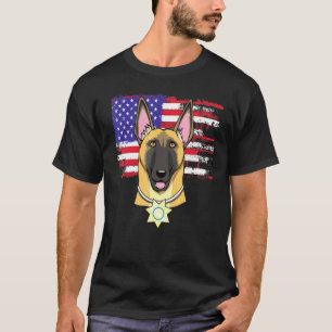 Belgisch Malinois K9 German Shepherd American Poli T-Shirt