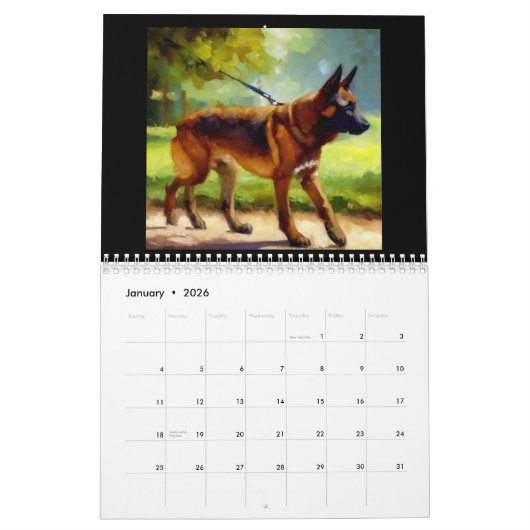 Belgisch Malinois Kalender (Jan 2026)