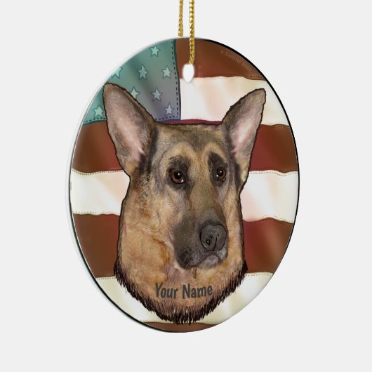Belgisch Malinois Keramik Ornament (Rechts)