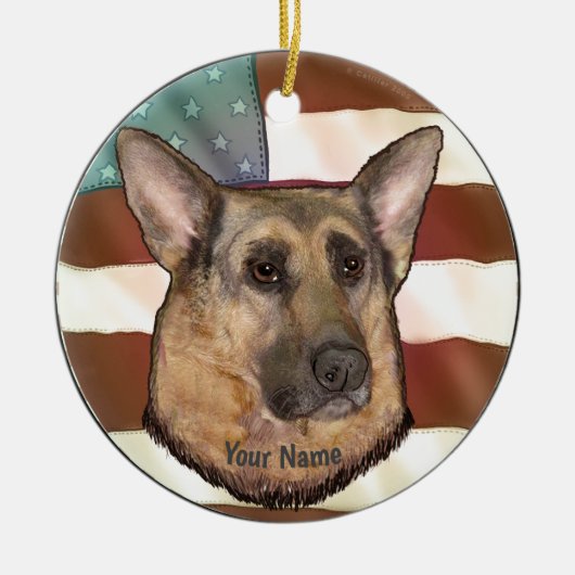 Belgisch Malinois Keramik Ornament (Vorne)
