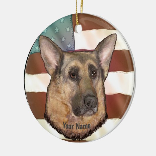 Belgisch Malinois Keramik Ornament (Links)