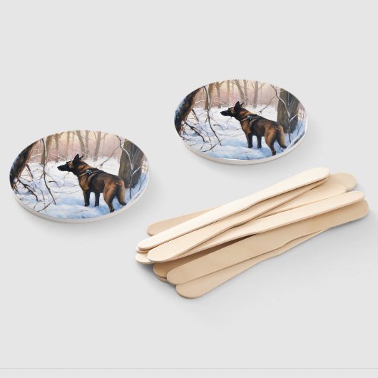 Belgisch Malinois Let It Snow Weihnachten Fächer (Non-assembled)