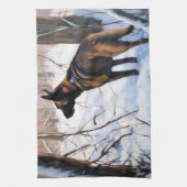 Belgisch Malinois Let It Snow Weihnachten Geschirrtuch (Vertikal)