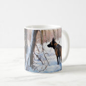 Belgisch Malinois Let It Snow Weihnachten Kaffeetasse (VorderseiteRechts)