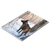 Belgisch Malinois Let It Snow Weihnachten Notizblock (Linke Seite)