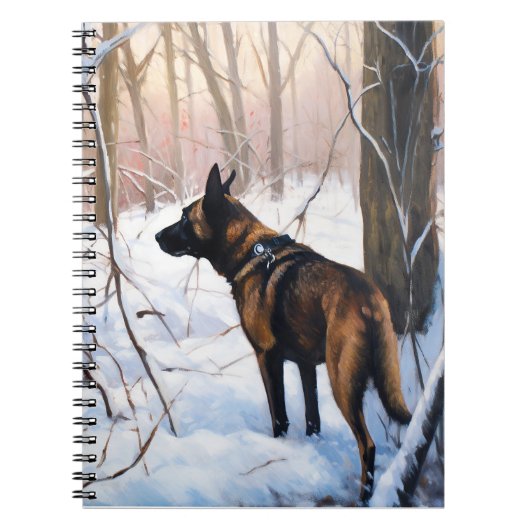 Belgisch Malinois Let It Snow Weihnachten Notizblock (Vorderseite)