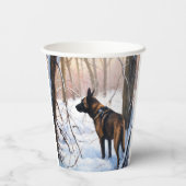 Belgisch Malinois Let It Snow Weihnachten Pappbecher (Rückseite)