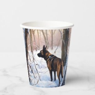 Belgisch Malinois Let It Snow Weihnachten Pappbecher