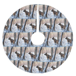 Belgisch Malinois Let It Snow Weihnachten Polyester Weihnachtsbaumdecke